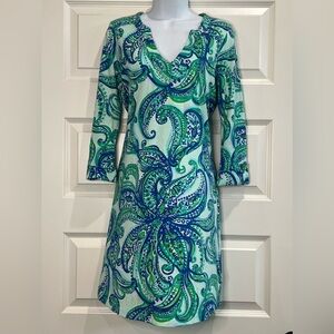 Lilly Pulitzer Rossmore Tunic Dress 3/4 Sleeve 100% Pima Cotton